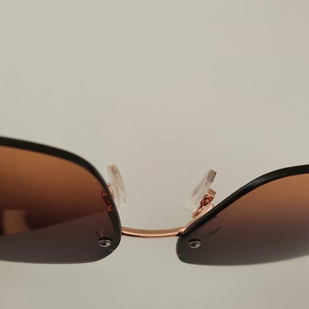 Express Brown Gradient Square Sunglasses